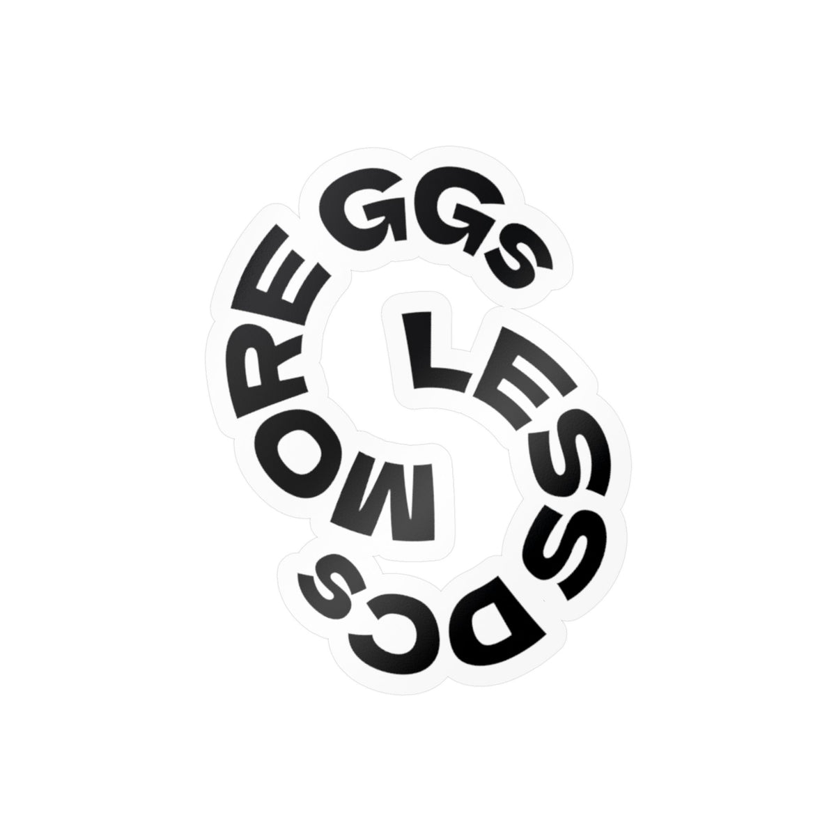 More GGs Less DCs Vinyl Sticker